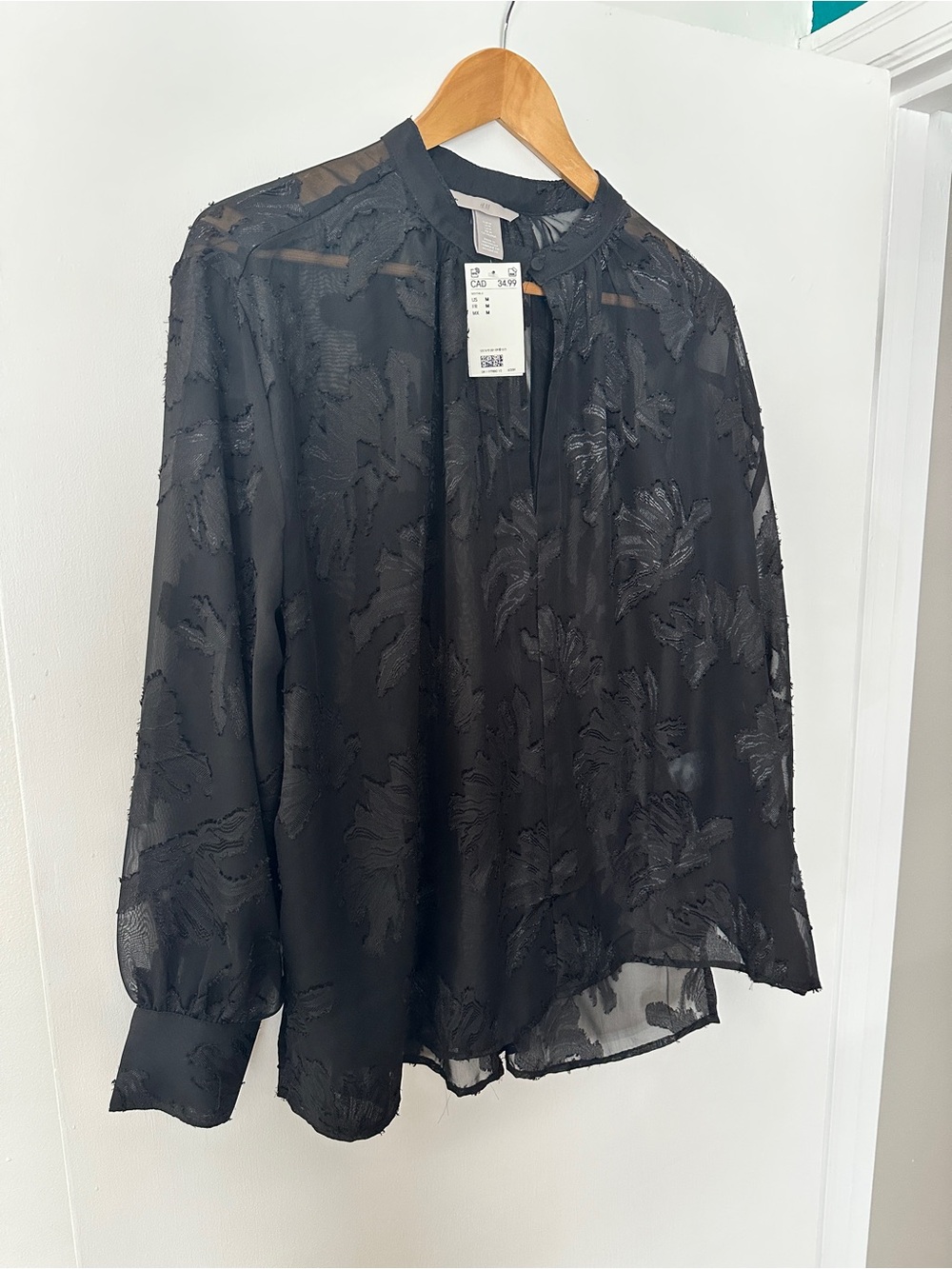 H&M Black Lace Blouse